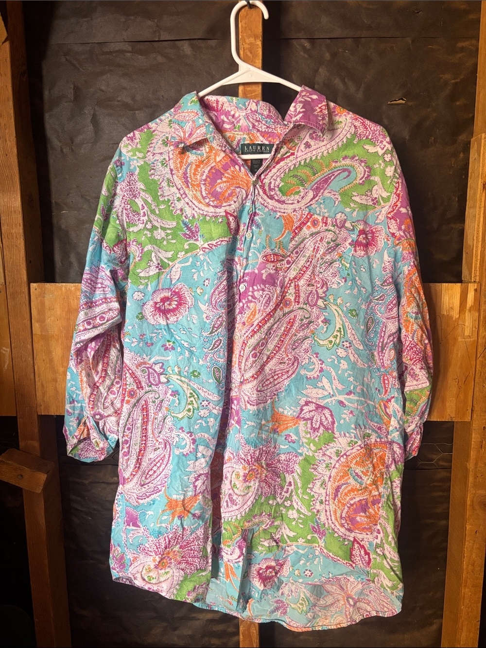 Lauren Ralph Lauren Multi-Color Paisley Button-Down Shirt